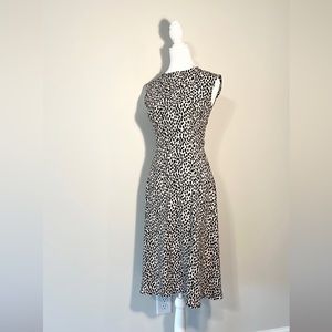 Leith print slit sheath dress